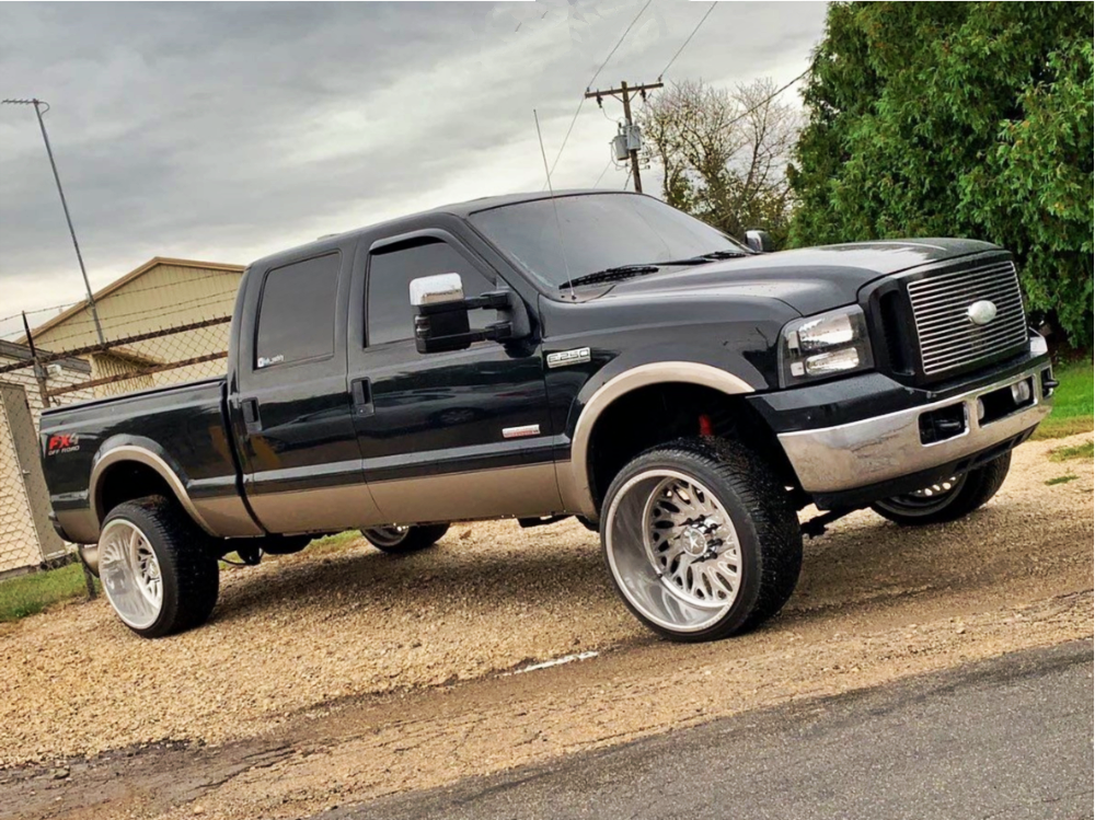 05-07 Ford F250 F350 SD Harley Davidson Style Black Chrome Billet Grille 