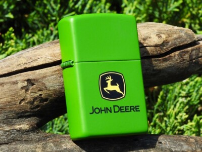 John Deere Logo Zippo Lighter - Leaping Deer - Retired