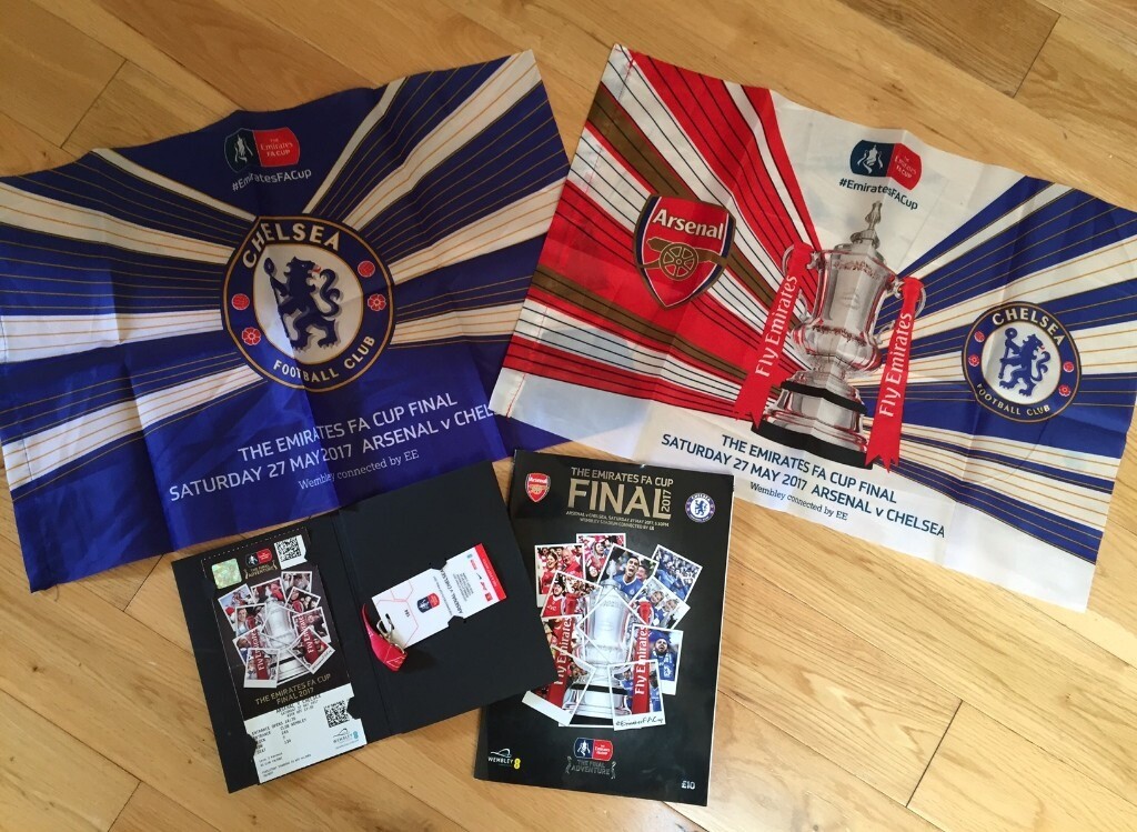 GENUINE 2017 FA Cup Final Arsenal vs Chelsea FC Memorabilia ...