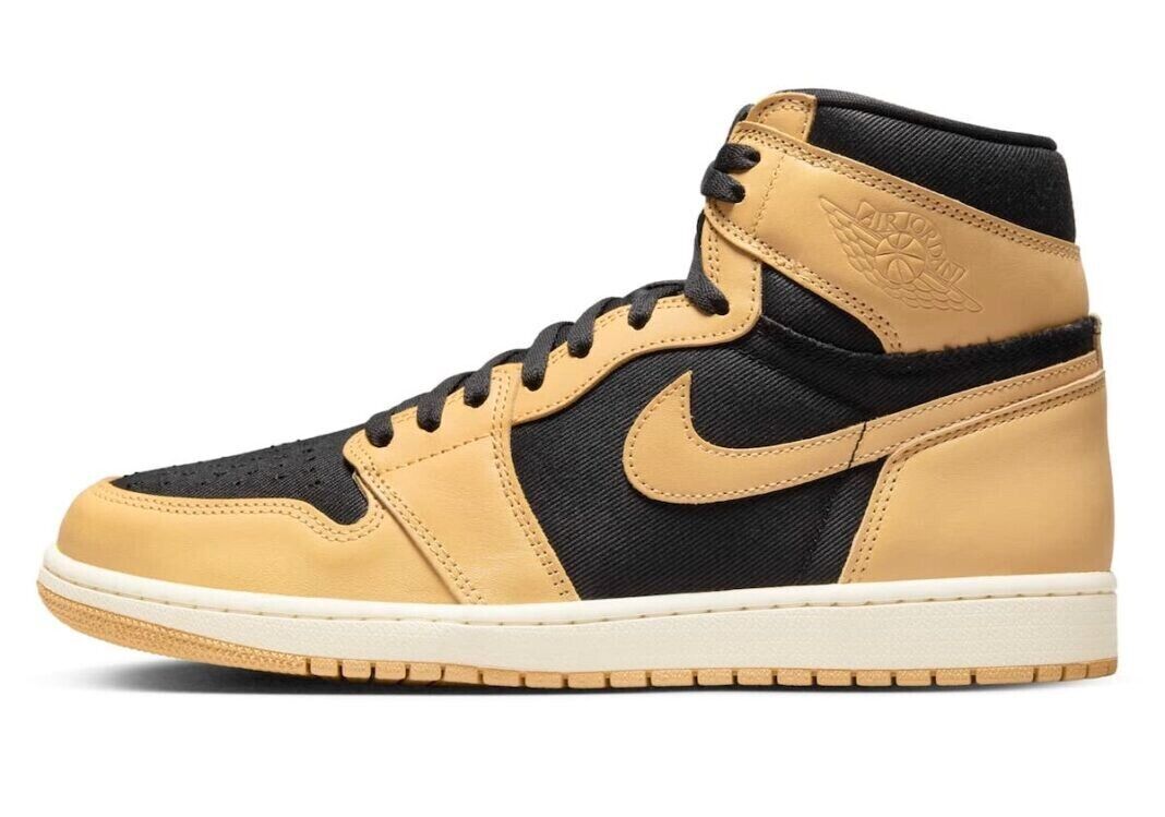 

Мужские кроссовки Nike Air Jordan 1 Retro High OG Vachetta Tan 555088-202 US6-12, Черный, Nike Air Jordan 1