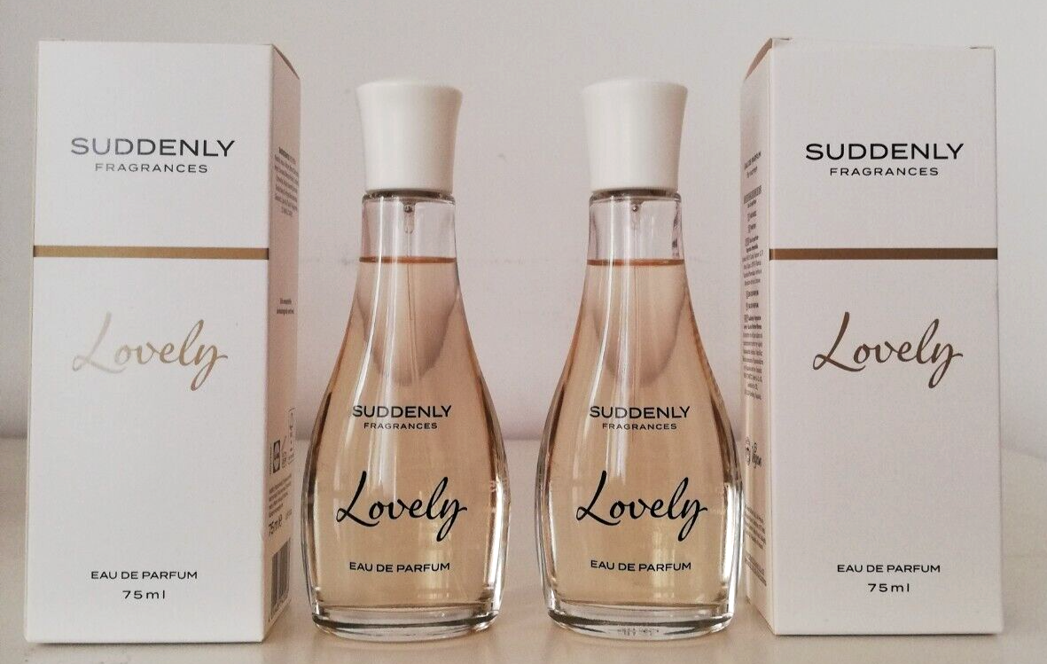 2 x Lidl Suddenly Fragrances Lovely 75ml Eau De Parfum For