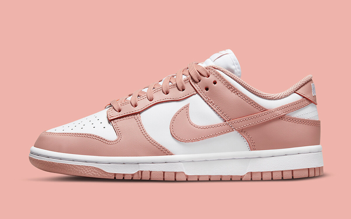 

Nike WMNS Dunk Low Rose Whisper DD1503-118 Кроссовки женские US5-12, Розовый, Nike Dunk Low