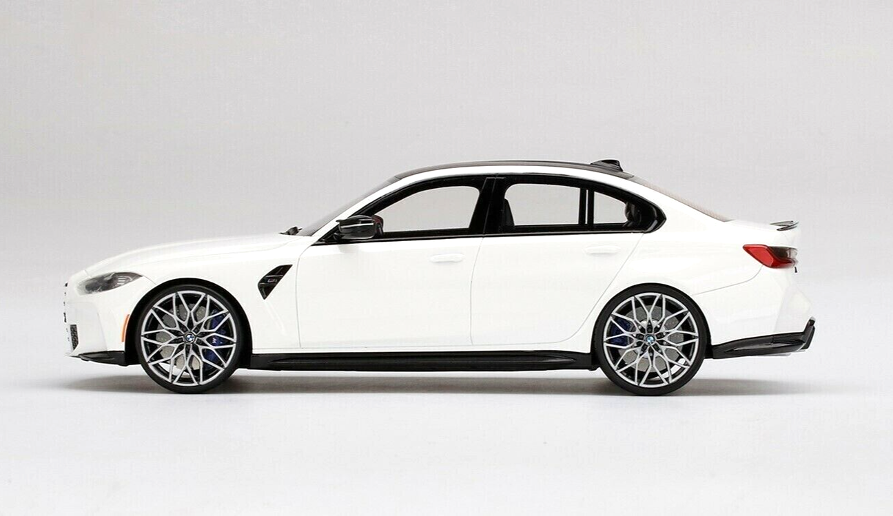 BMW M3 ホワイト 1/18スケール 1/18 BMW M3 Competition (G80) Alpine White Resin Car Model