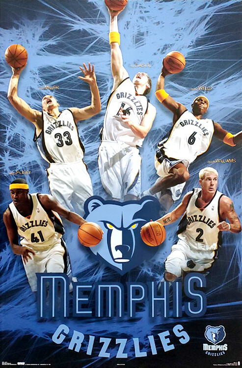 MEMPHIS GRIZZLIES 2005 22x34 POSTER - Jason Williams, Pau Gasol
