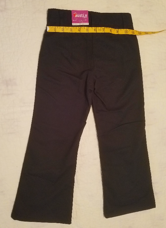 Austin Scl Uniform Navy Blue GIRLS Sz 5  FLAT Zipper FRONT PANTS Adjustable