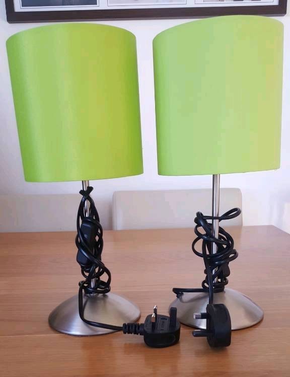 Lime green bedside lamps | in Dundee | Gumtree