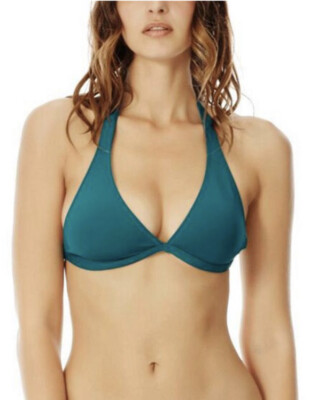 NWT Authentic VILEBREQUIN TRIANGLE BIKINI TOP - PINE GREEN - WOMEN - LARGE ( L )