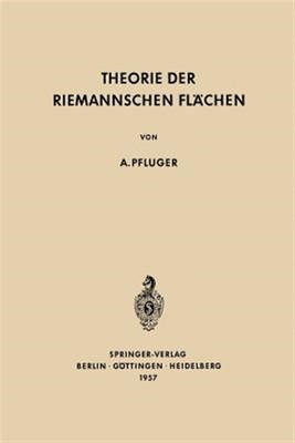 Theorie Der Riemannschen Flächen, Paperback by Pfluger, Albert, Brand New, Fr...