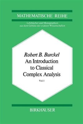 Introduction to Classical Complex Analysis, Paperback by Burckel, R. B., Like...