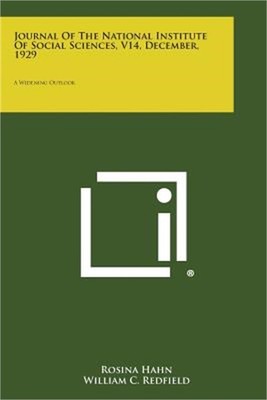 Journal of the National Institute of Social Sciences, V14, December, 1929: A Wid