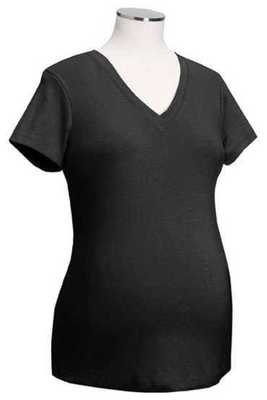 DUO MATERNITY ~ New! NWT Size Small ~ Thick Cotton V-NECK Pullover Tee T Shirt