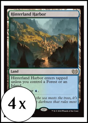 MTG - 4 x Hinterland Harbor - Duskmourn Commander - Playset 4x x4