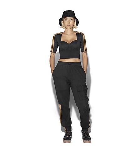 Adidas Ivy Park Beyonce Black Circular Knit Crop Top Drip