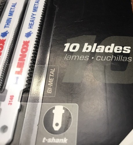 Lenox 10 Piece General Purpose 10 Blade Bi-Metal Kit T-Shank New