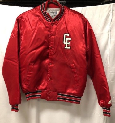 Swingster U.S.A.F. スタジャン/ 3L (USED) VINTAGE Swingster Varsity Baseball Red Jacket Mens Sz M Snap
