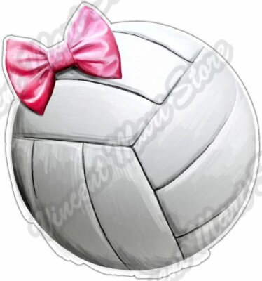 Volleyball Baw Girl Beach Ball  Sand Car Bumper Vinyl Sticker Decal 4''X5''