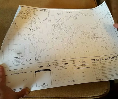 Scratch off Map - Travel Poster of the World, Large Deluxe Edition