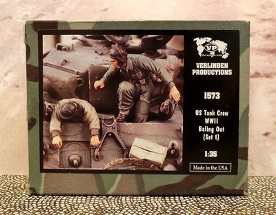1:35 Verlinden Bailing Out US Tank Crew come out WWII No.1 2 Figures 1573