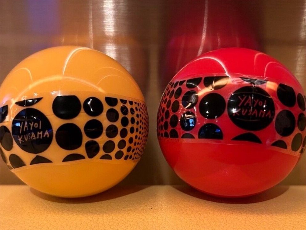 YAYOI KUSAMA Red Yellow Pumpkin Charm key ring SET of 2  Art Dots official FS