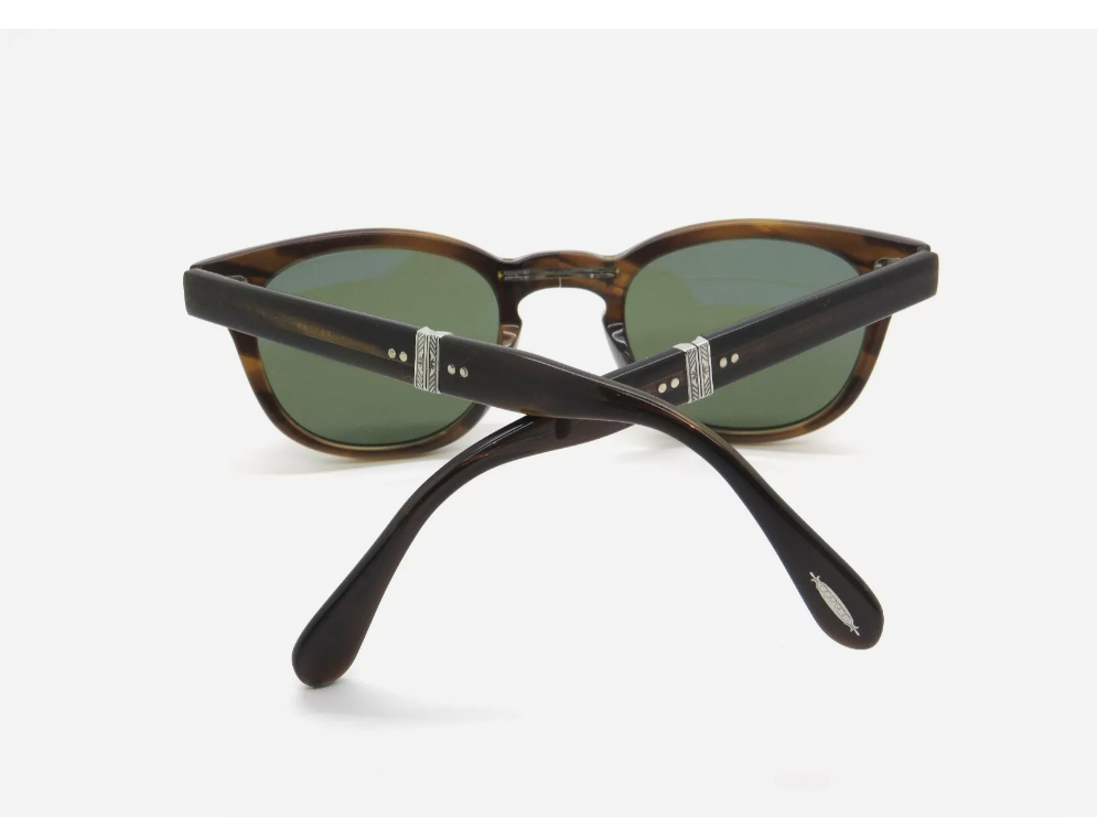 Pre-owned Oliver Peoples Sheldrake 1950 Folding Sun In Bark/ G-15 Msrp$646 Downey Jr. Fav