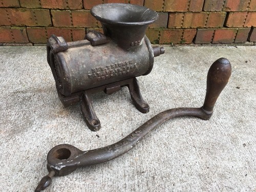Antique Cast Iron Meat Grinder New Triumph P. S. & W. Company 1895