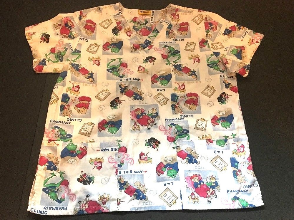 Scrub Station  Womens MEDICAL SCRUB Sz Large