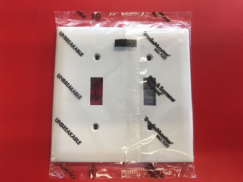 TP2-W 2-Gang Wall Plate, 2 Duplex 1 Pack or MultiPack