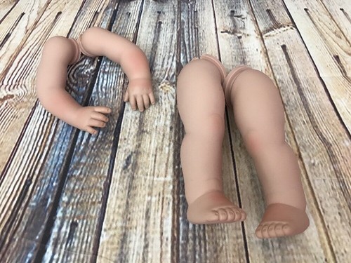 Vintage Rubber Vinyl Large Chubby Baby Doll Arms (4 3/4”) & Legs (6”) Set Parts