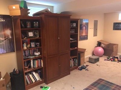 MissionCraftsman ArmoireEntertainment Center32quot TV CabinetBookshelvesGUC