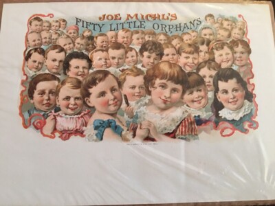 Wonderful 1890s Cigar Label for Joe Michl's 50 Little Orphans