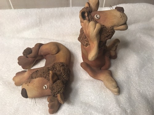 Lions 2 Whimsical Figurines Singled  Victoria Sexton 1982 Art