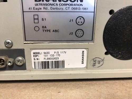 Branson 940D Ultrasonic Welder Power Supply Model 943D 117V FAST SHIPPING