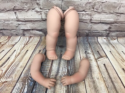 Vintage Rubber Vinyl Large Chubby Baby Doll Arms (4 3/4”) & Legs (6”) Set Parts