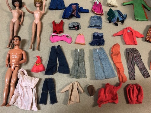 Vintage Lot 1959 1969 Barbie Ken 68 Skipper 1961 Case