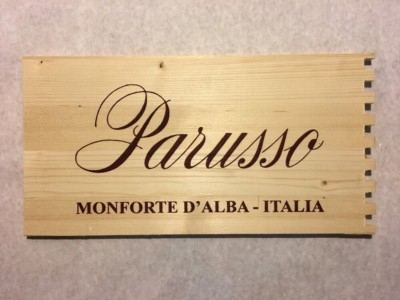 1 Rare Wine Wood Panel Parusso Monforte D Alba Italia Vintage CRATE BOX 4/18 543