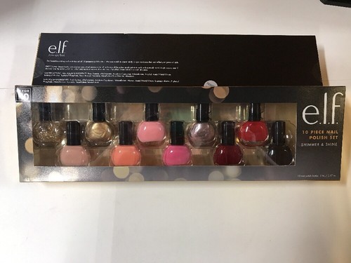E.L.F. 10 Pc Nail Polish Set Shimmer & Shine Gift Set NEW  💅🏼