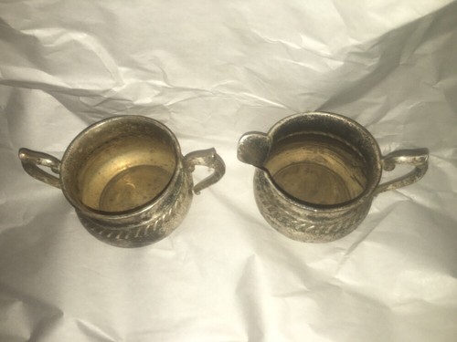 Antique Gorham Sterling Silver Sugar Bowl  #1204 ~ Creamer #1205