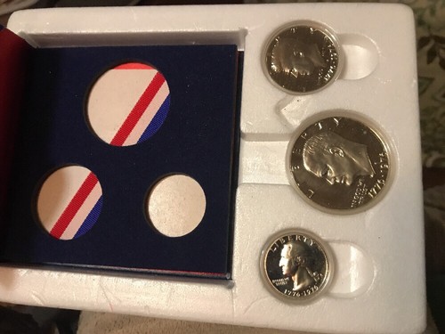 1776-1976 S United States Bicentennial Silver Proof Set 3 PIECES 40% SILVER