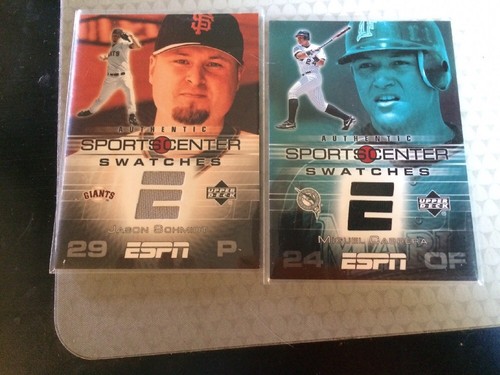 LOT 9 UPPER DECK TOPPS BASEBALL STITCHES SWATCHES AUTHENTIC JERSEY CARDS