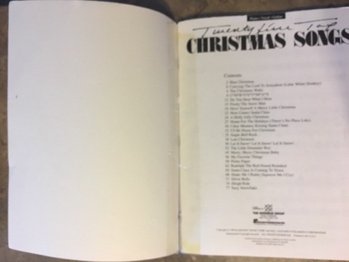 25 Christmas Songs How Leonard Music Book 1989