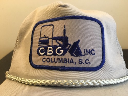 Vintage Hat Cap SnapBack Trucker Mesh CBG Inc Columbia South Carolina