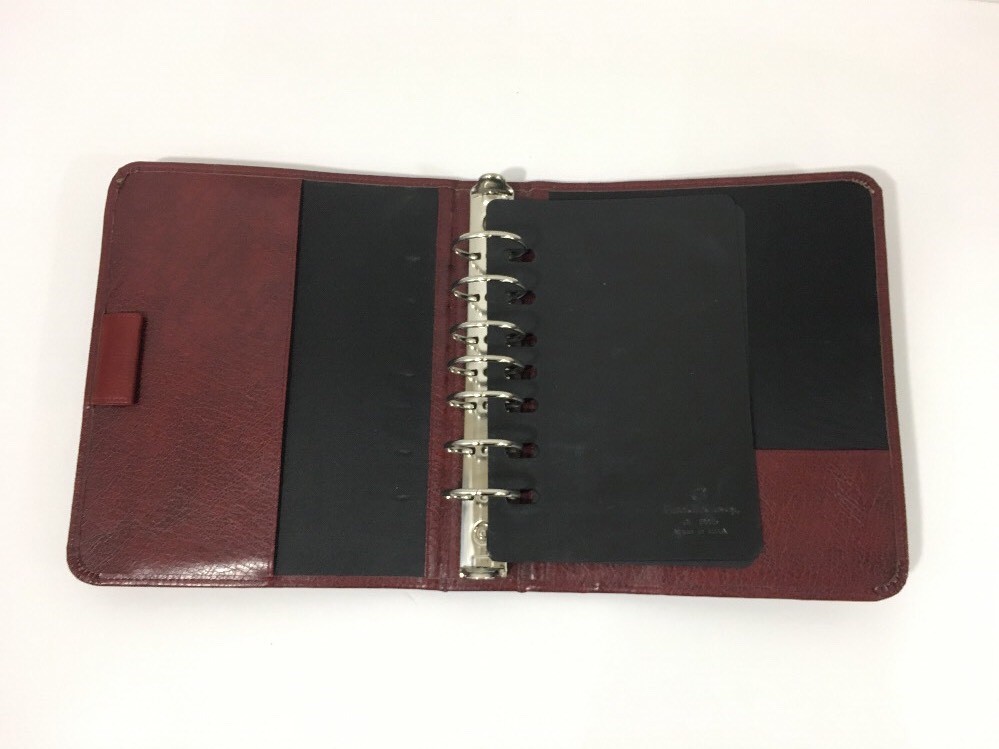 Franklin Covey Binder Planner Red Faux Leather Classic 1.5