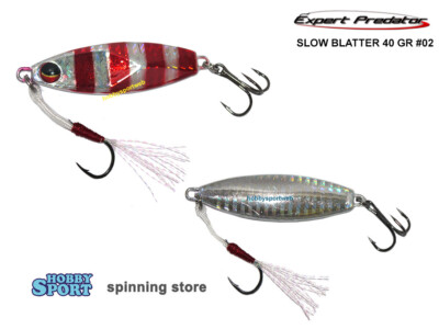 SLOW BLATTER CAST OVAL 40 GR EXPERT 02 RED SILVER 7 CM METAL JIG SLOW PITCH