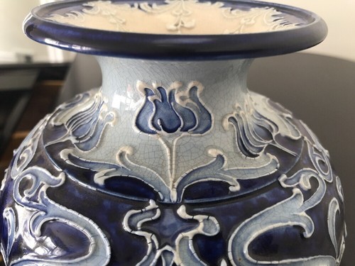 Monumental William Moorcroft Macintyre Florian Ware Dianthus X-Large Vase Rare