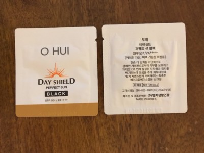 O HUI Day Shield Perfect Sun BLACK 1ml x 20pcs  SPF50+ PA++++  OHUI US Seller