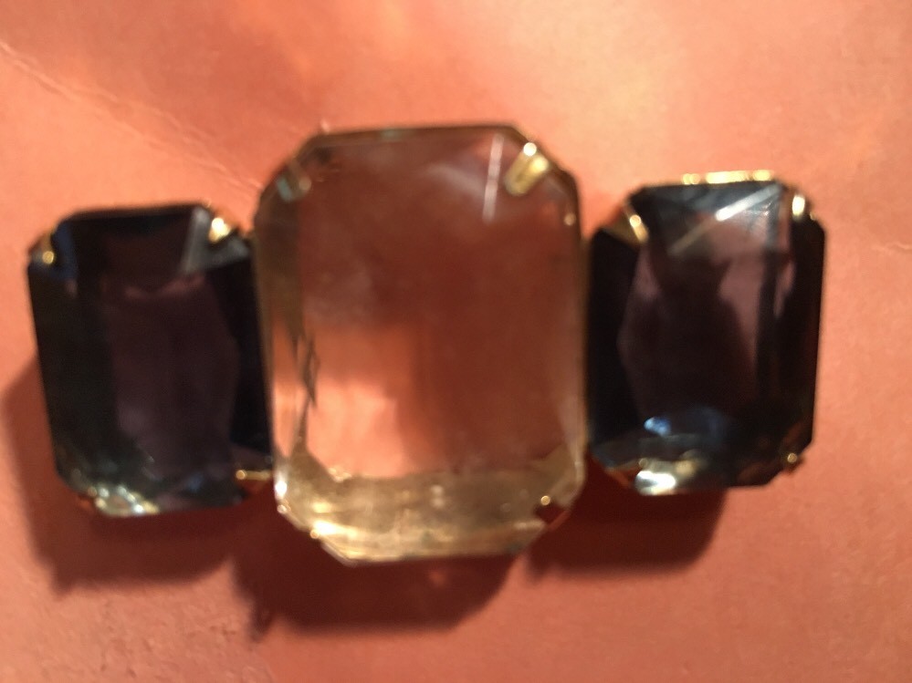 Brooch...2 colored...PIN! Marked NOX...SMART LOOKING!