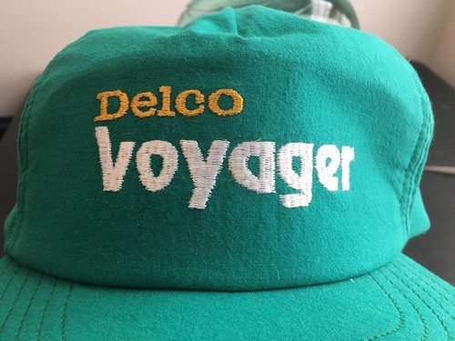 Delco Voyager Vintage Hat Green Auto Car Automotive Battery