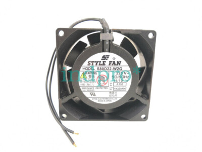 1pc STYLE S80D22-W2G 220V 11/10W  Cabinet cooling fan  2-wire 80*80*38mm