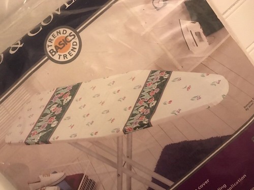 TREND BASICS Ultra 100% Cotton Pad & Cover Set Ironing Board DANCING TULIPS NEW