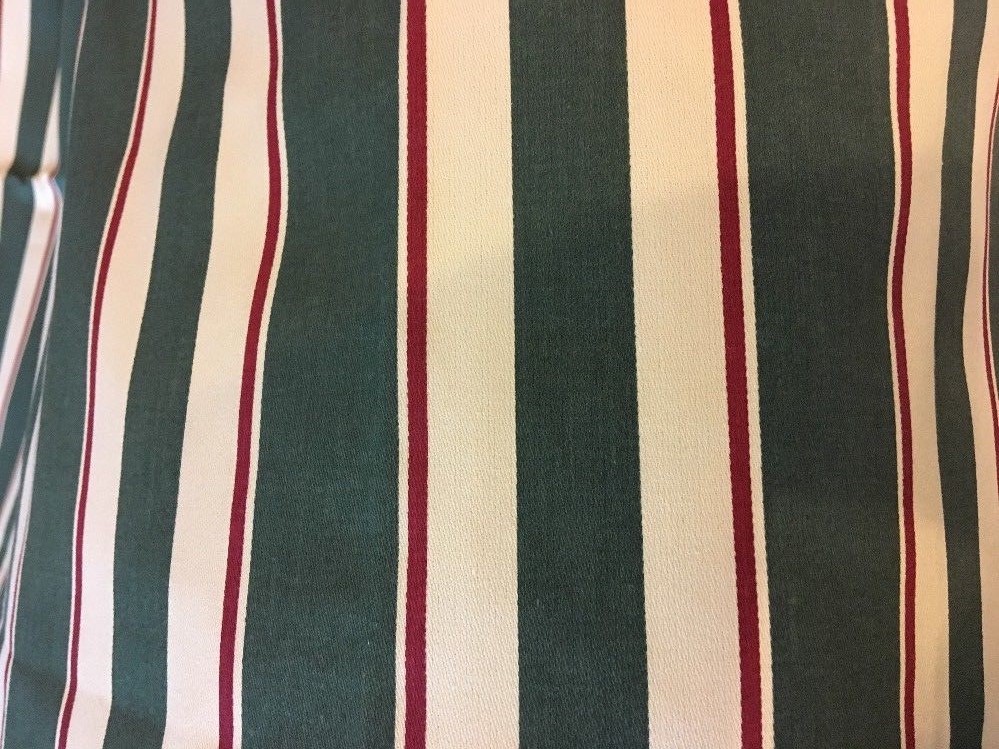 Vintage 1985 Laura Ashley Designer Fabric Cotton Stripe Red Green Holland New